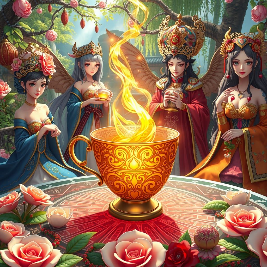 Golden Teacup at Gods' Anime Tea Party