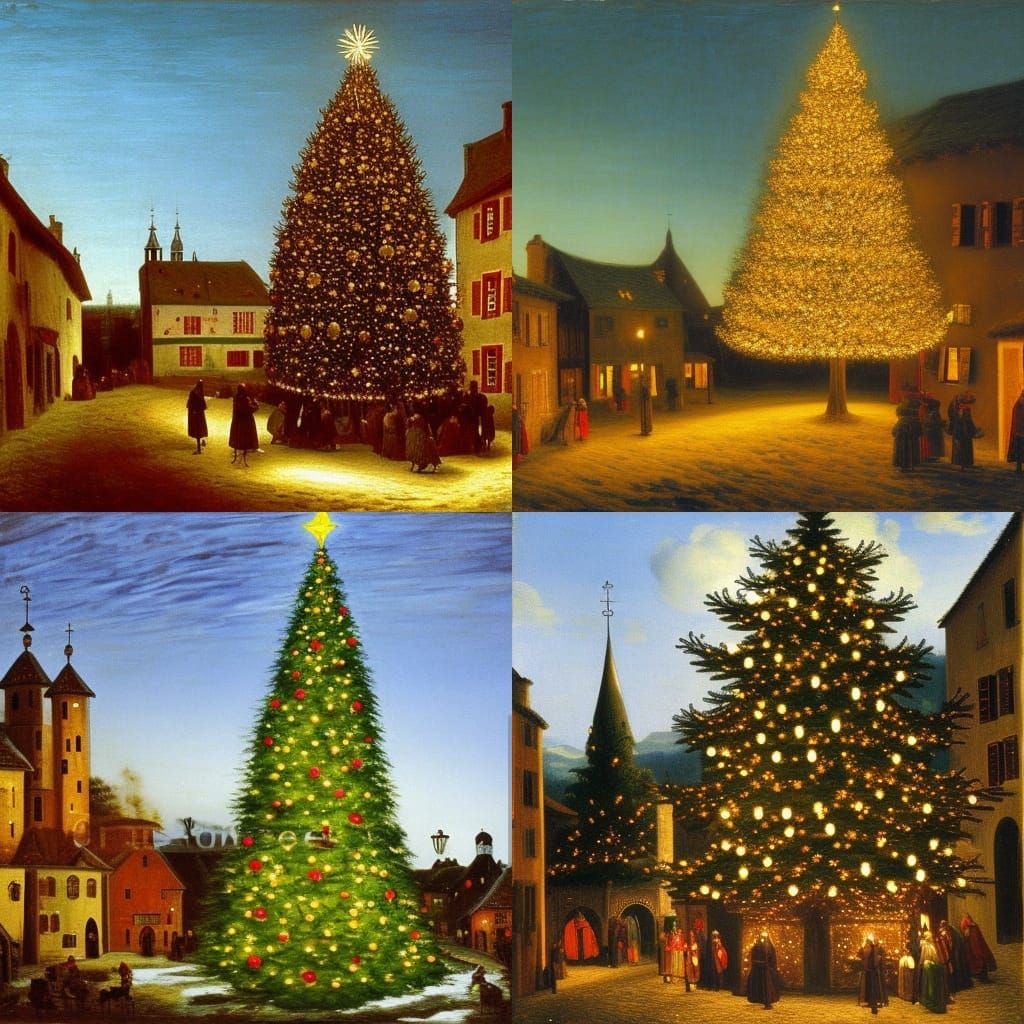 Medieval Christmas Tree in Renaissance Style