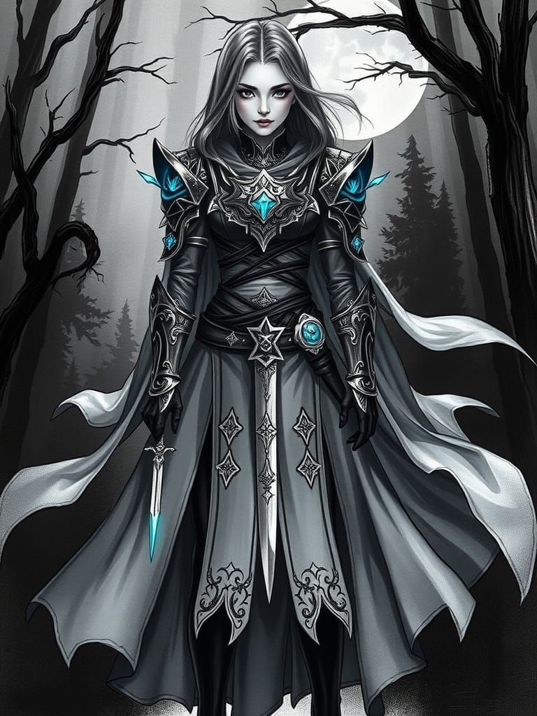 Mysterious Assassin in Sovngarde Armor, Standing in Moonlit ...