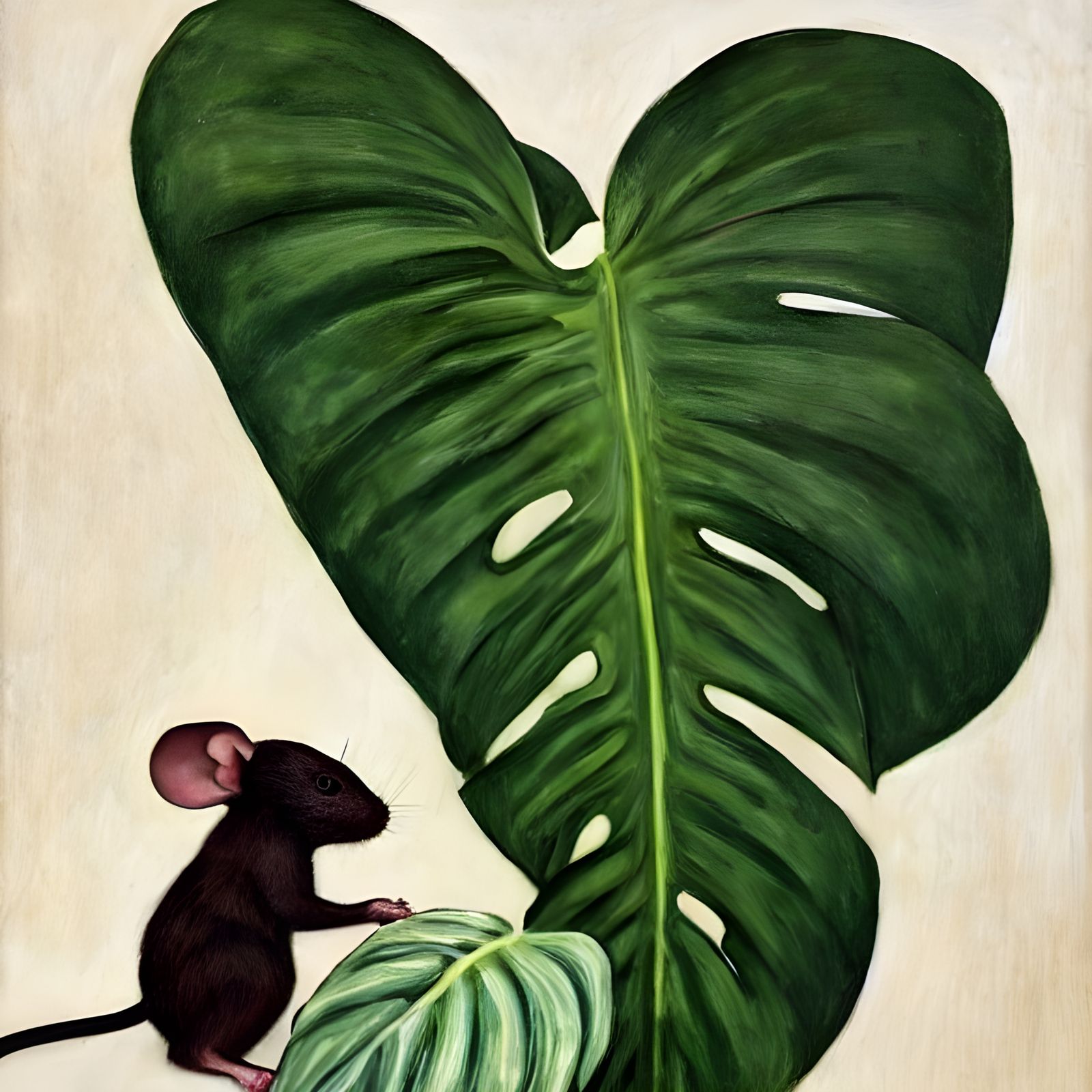 Mouse & Monstera