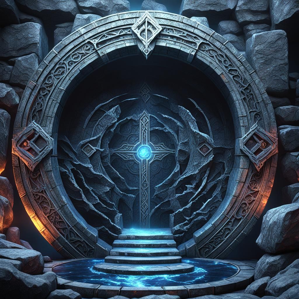 Mystic Rune Portal in Detailed Matte Painting