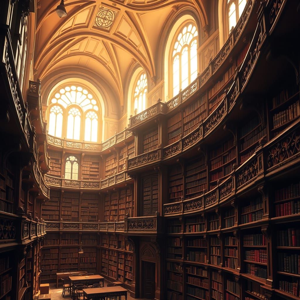 Victorian-Style Double Decker Library in Whimsical Architect...