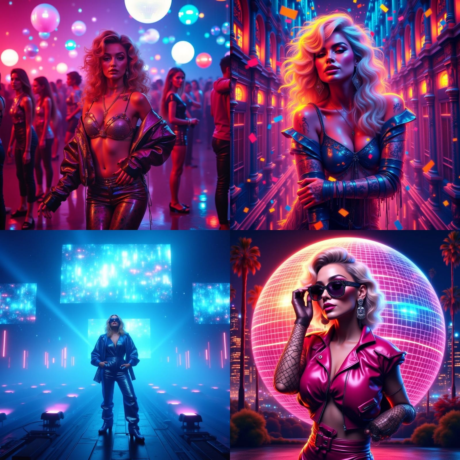 Madonna: Pop Chameleon in Synthwave Neon Retro Art