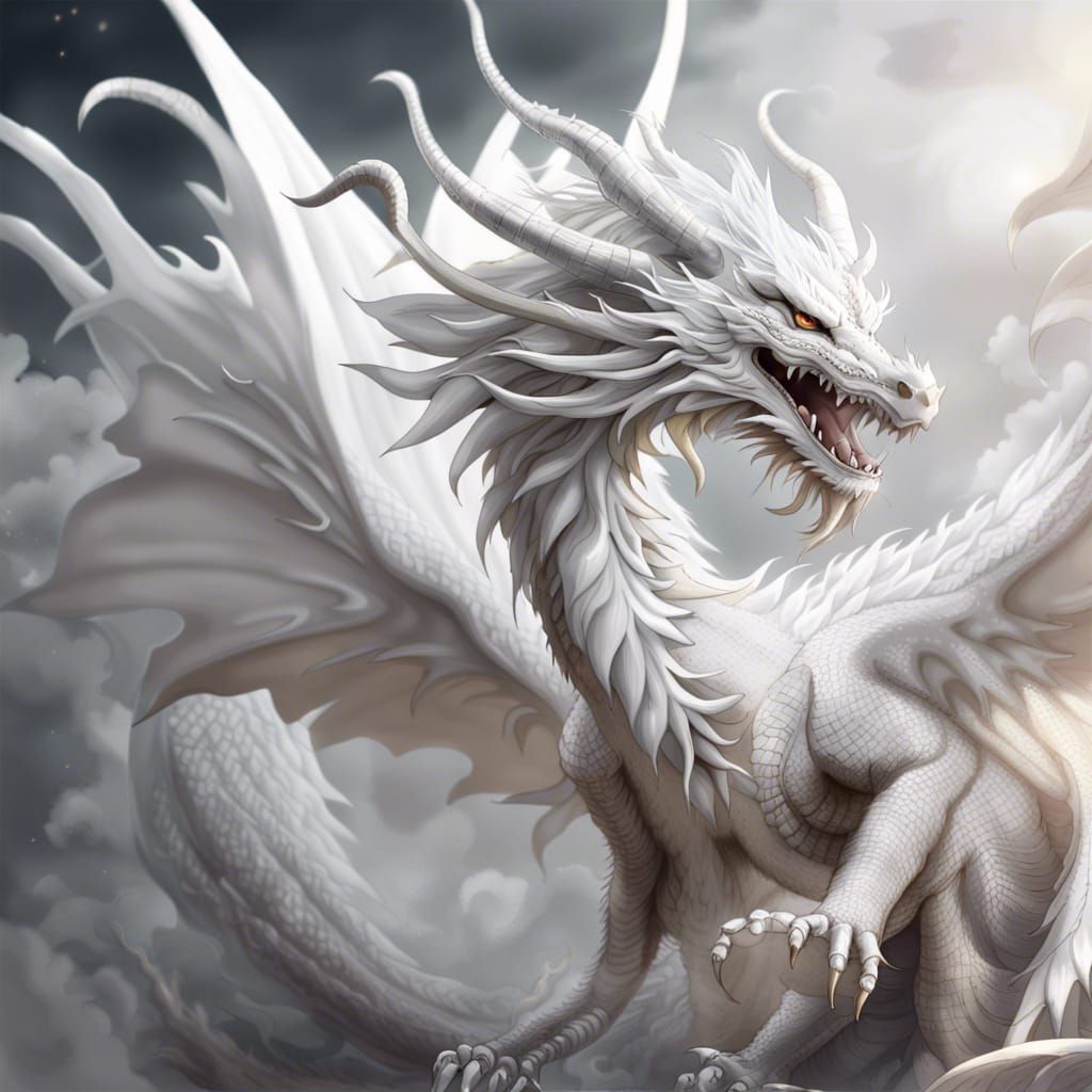 A Chinese white dragon