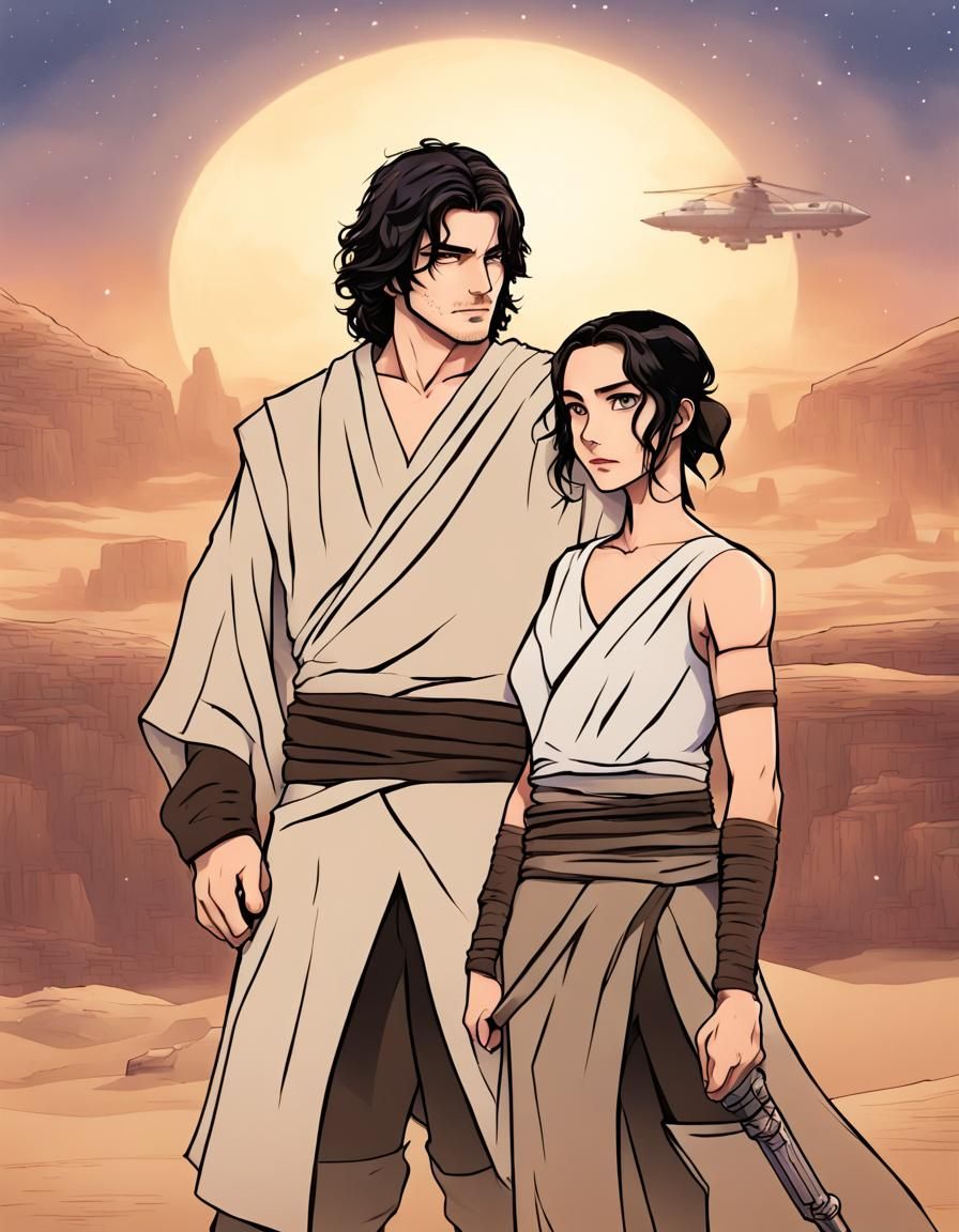 Ben Solo and Rey as a couple on Tattooine