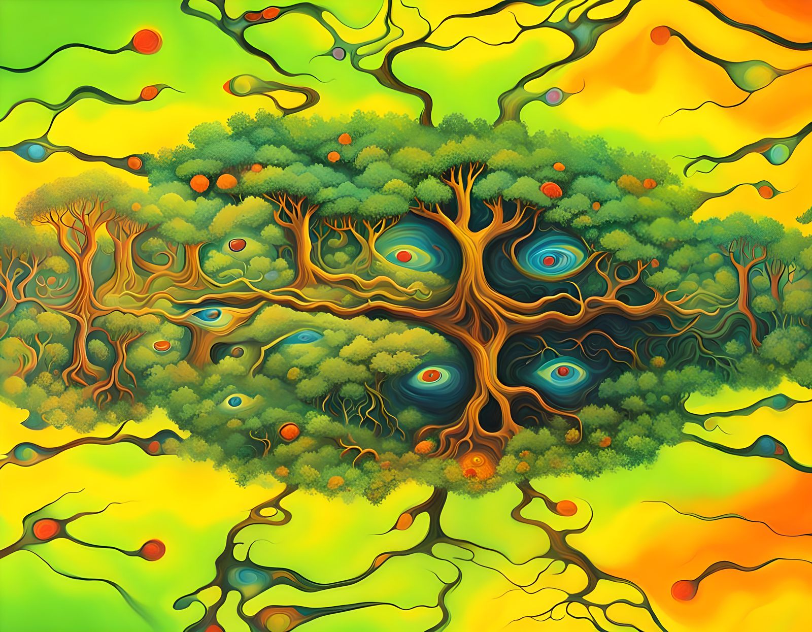 Ilex Oak Forest with Jupiter Light Waves