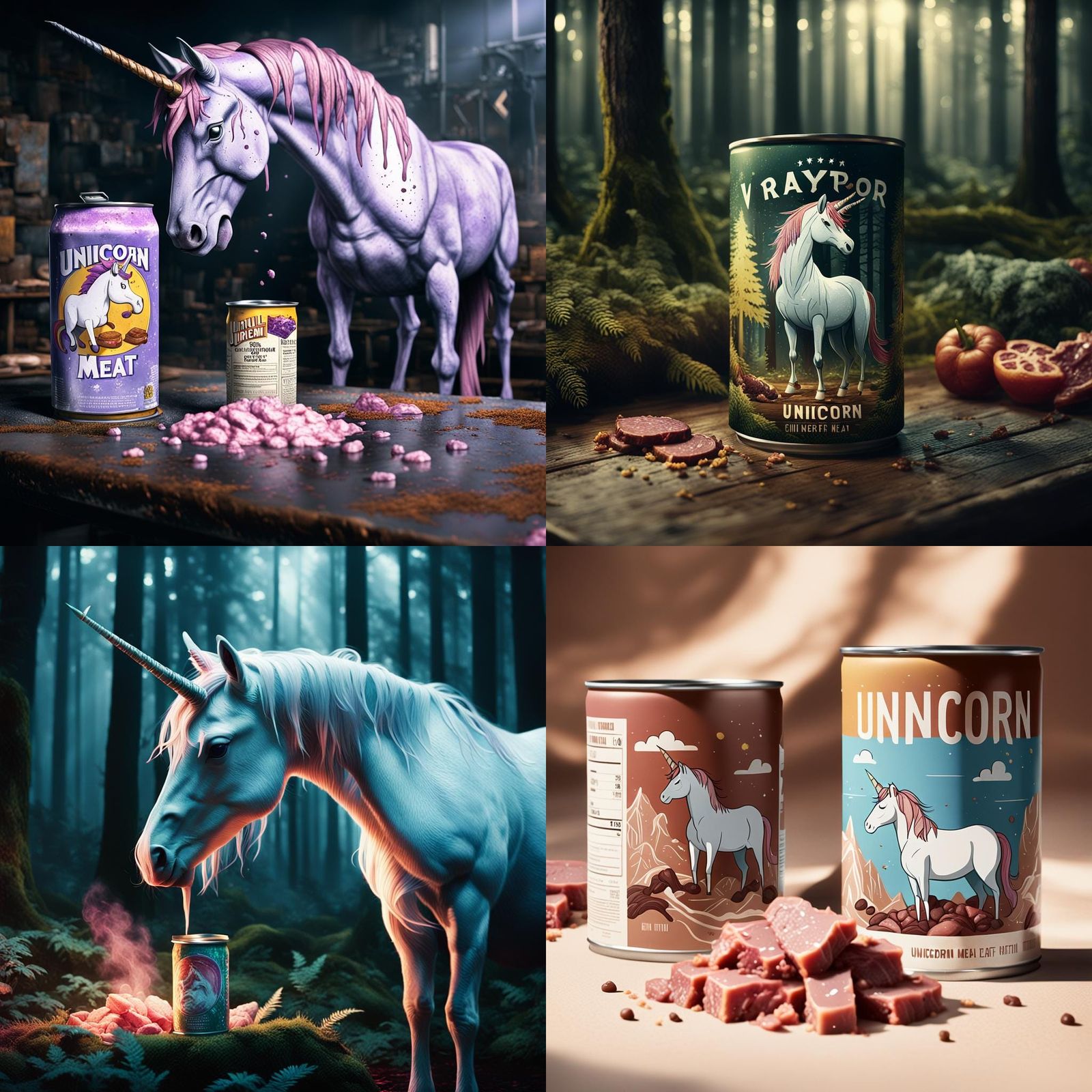 Unicorn Cannibalism: A Cinematic Film Still