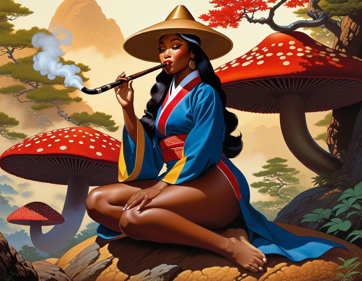 Giant Normani Smoking Pipe, Illustration Masterpiece