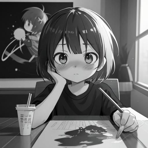 Blushing Anime Guy in Detailed 3D Rendering