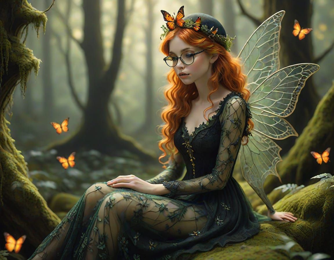 Ethereal Fairy in Serene Forest Atmosphere