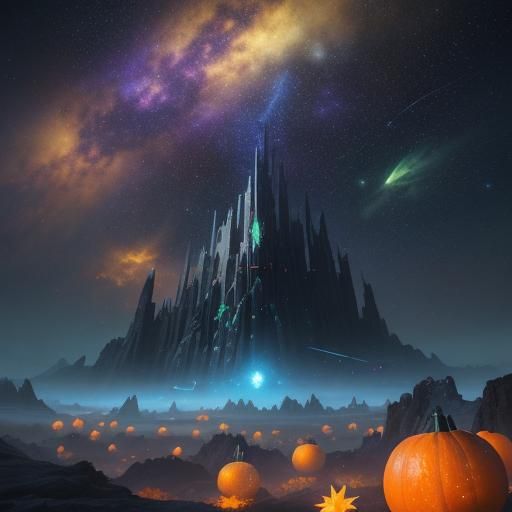 Glowing Gourds in Galactic Fantasy Style