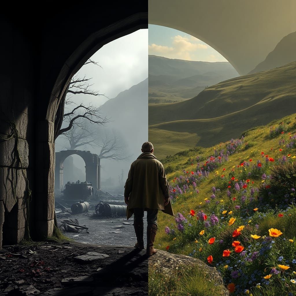 Dichotomy: Post-Apocalyptic Meets Vibrant Landscape