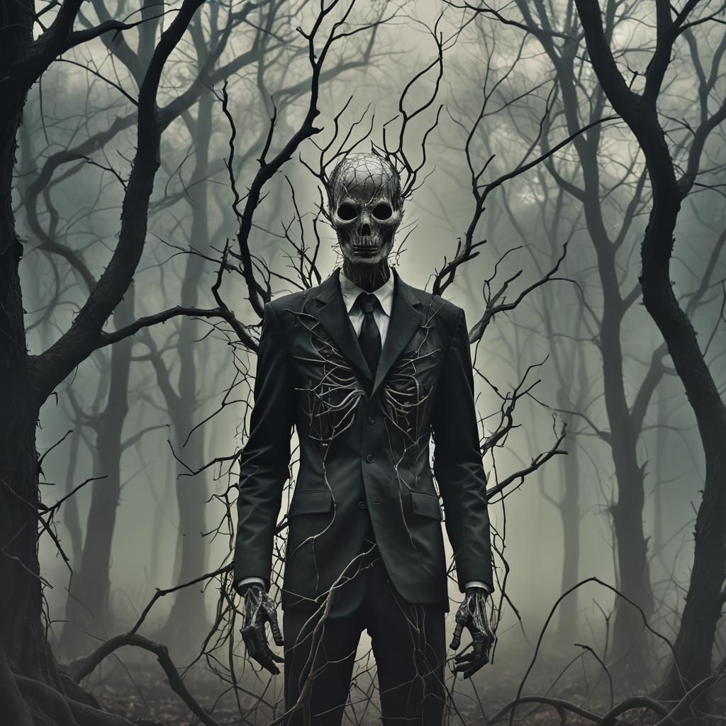 slenderman in the woods