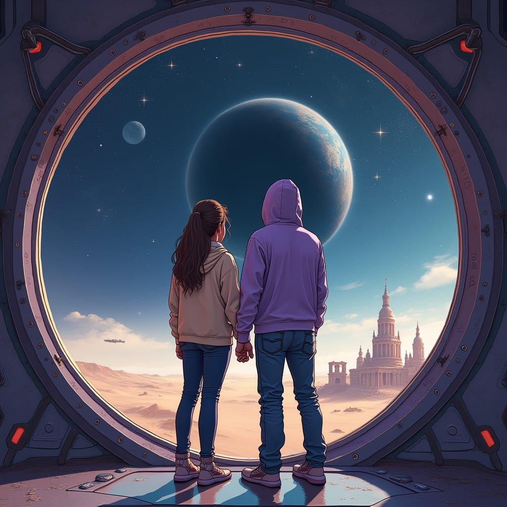 Space Explorers Gaze at Black Hole Cosmic View