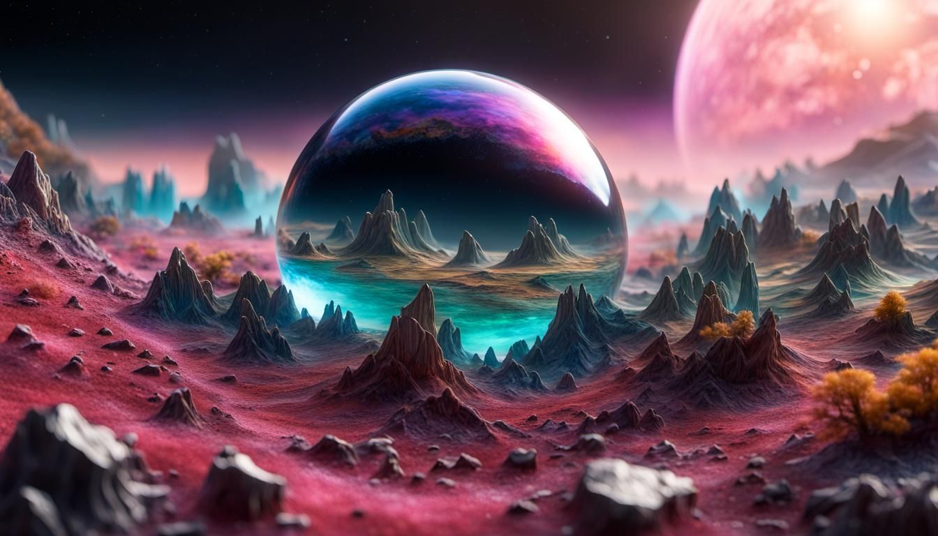 Colorful Crystal Ecosystem on Alien Planet
