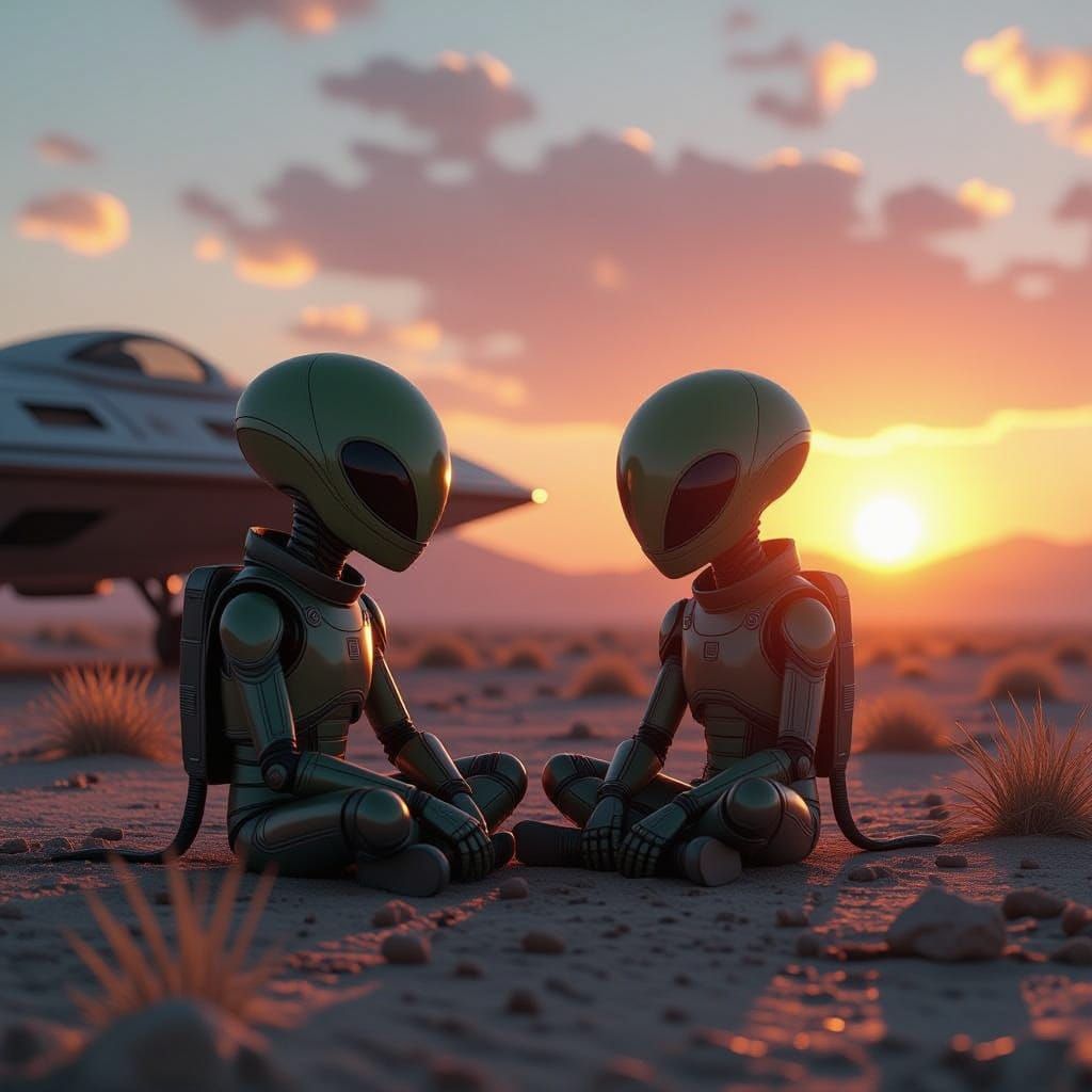 Lonely Aliens Under Double Sunset