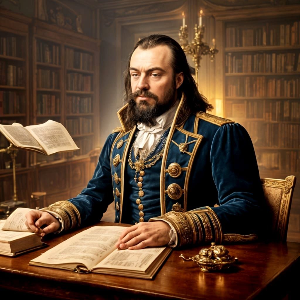 Peter the Great in his Study as a Male Portrait