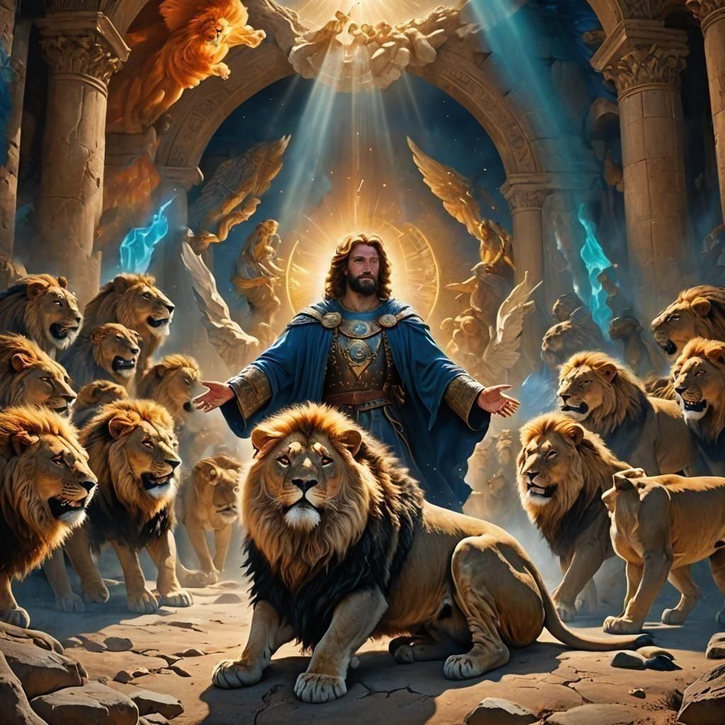 Daniel in the Lions' Den: Angelic Protection
