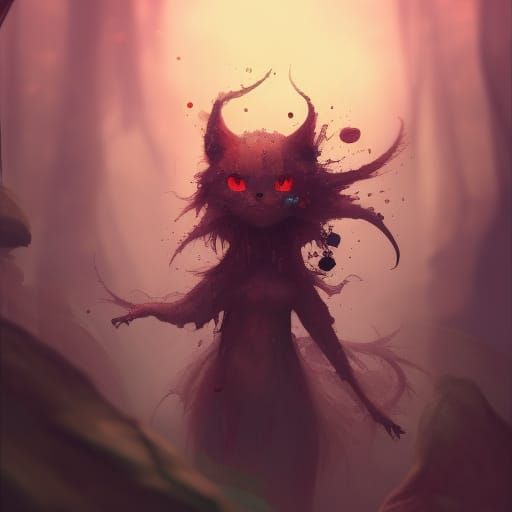 Adorable Strawberry Fox in Hyperdetailed Impasto Painting