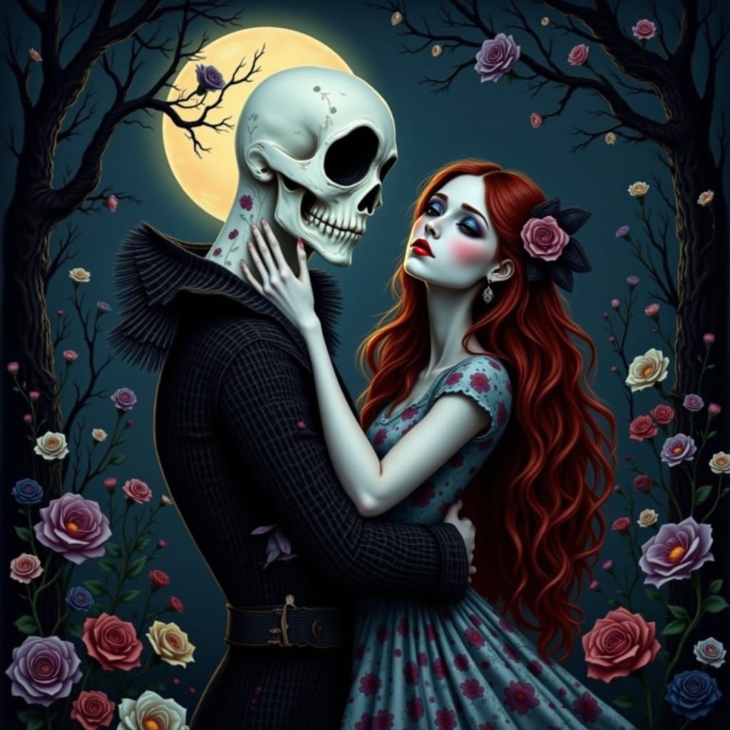 Sally Singing in Moonlight, Gothic Whimsy Style