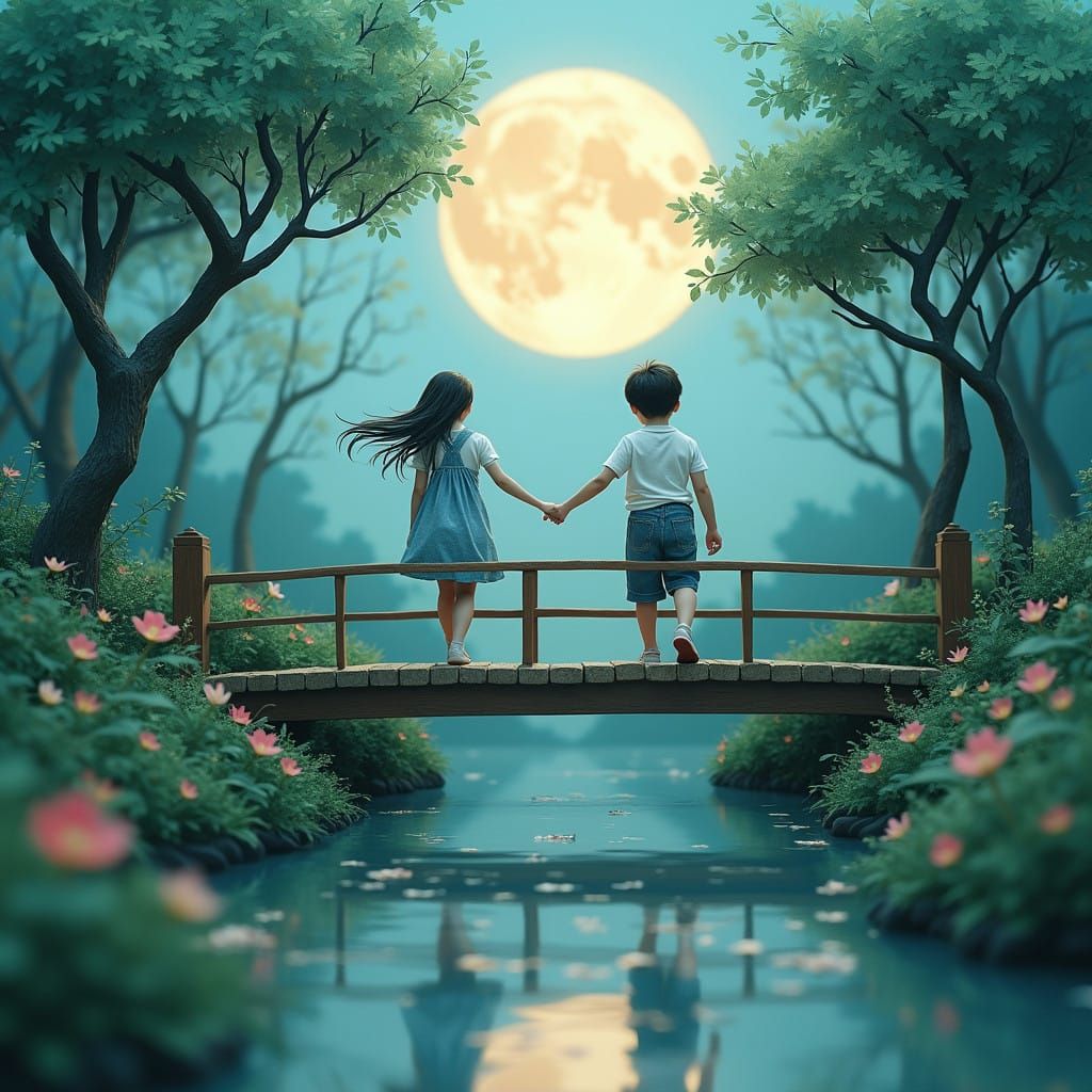 Bambini in Processione Sotto La Luna