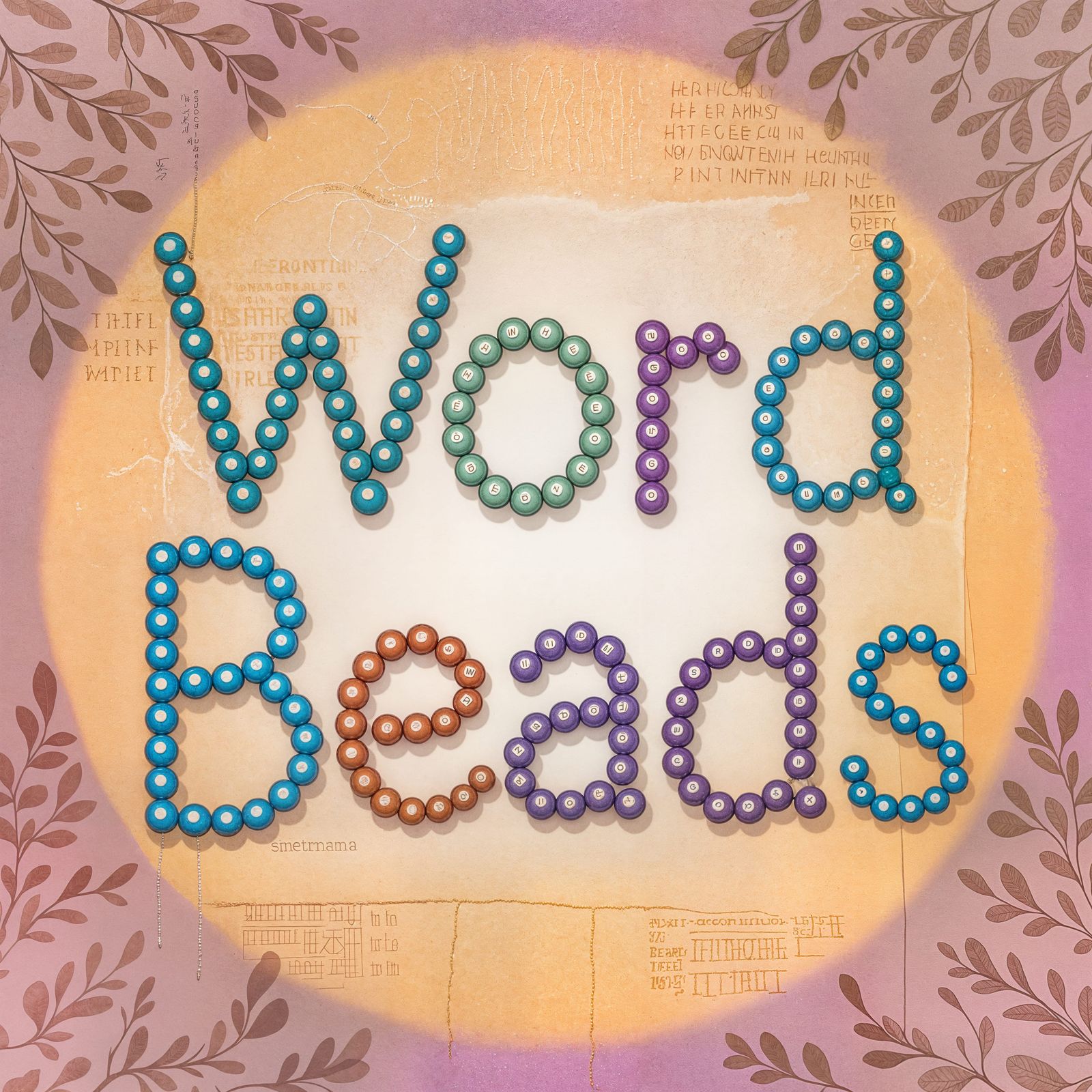 Charming Digital Art of Glass Bead Typography