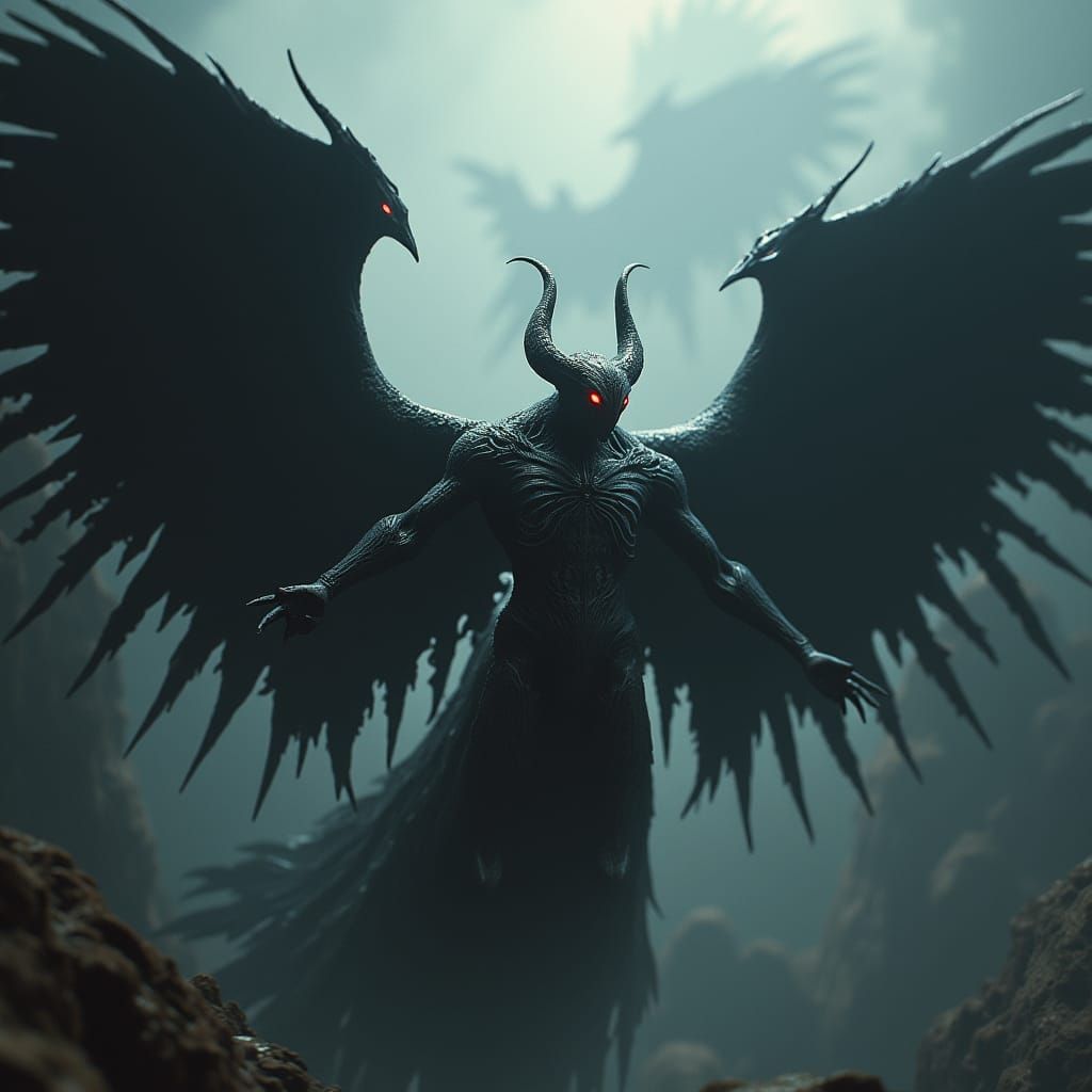 Ominous Angels with Razor Sharp Wings