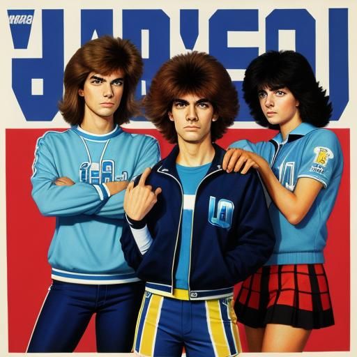 1980s teenagers looking grumpy
