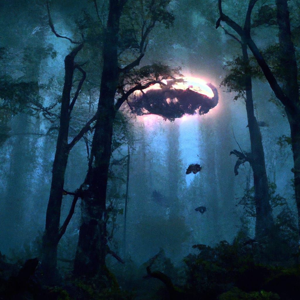 UFOs Emerge in Dystopian Landscape