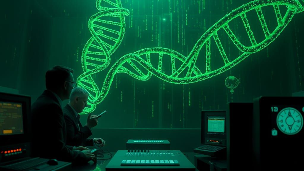 Men in Black Agents Analyze Cosmic DNA Hologram