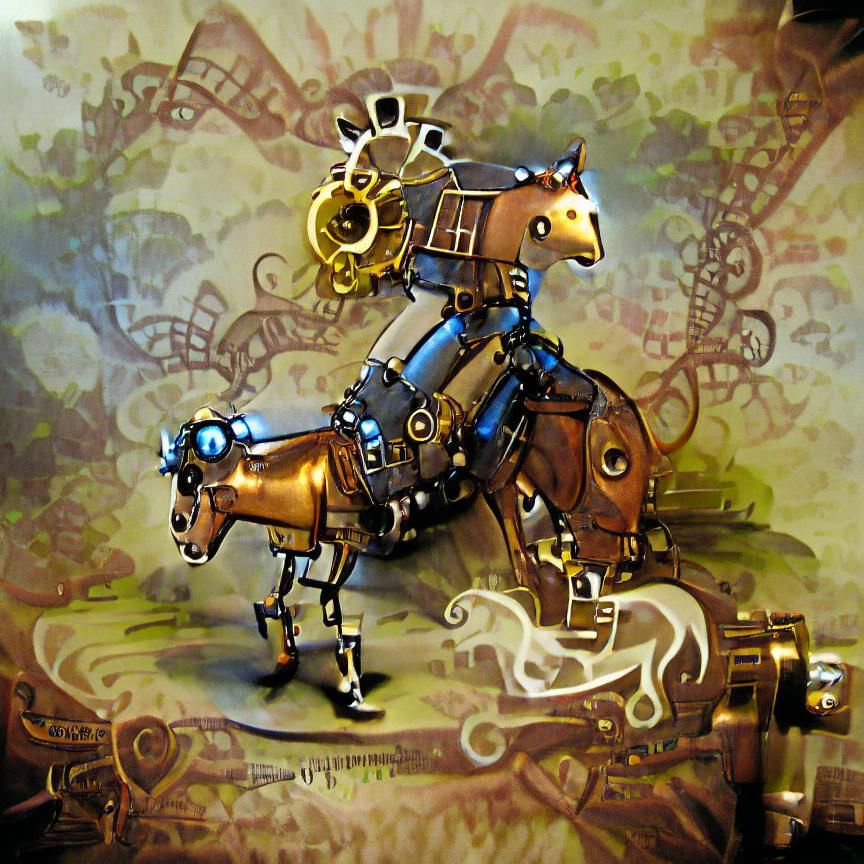 Steampunk Robot Horse: Mechanical Marvel