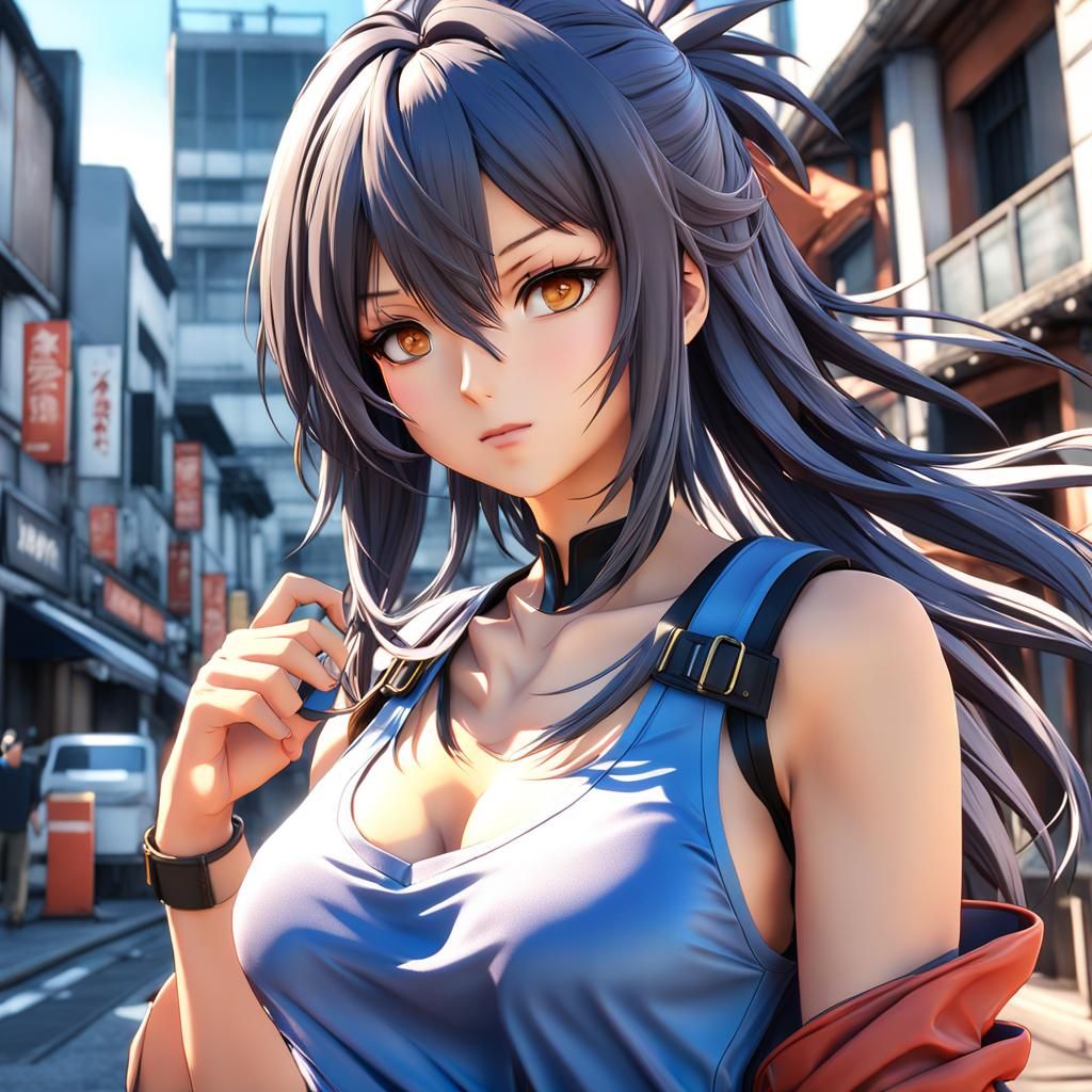 Anime Nobara Kugisaki with Exaggerated Features