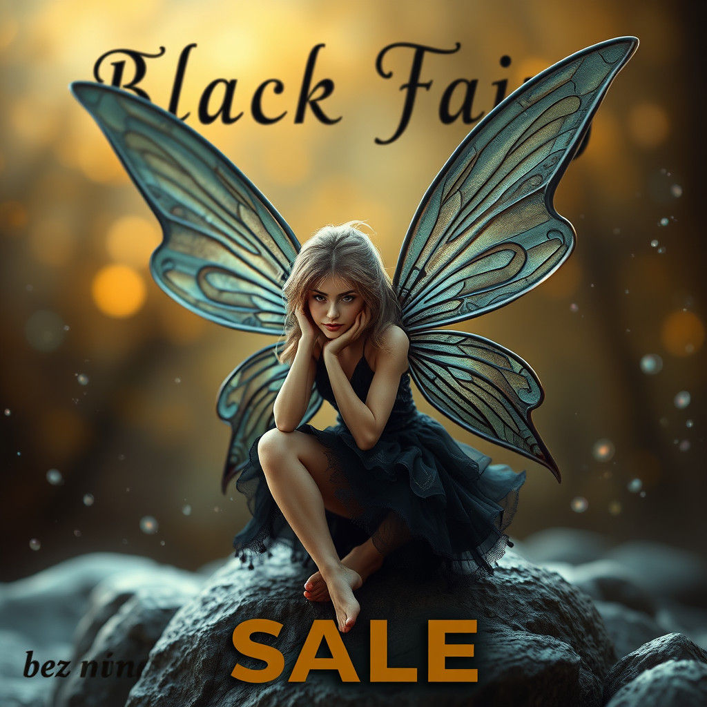 Photorealistic Black Fairy Friday Sale Image