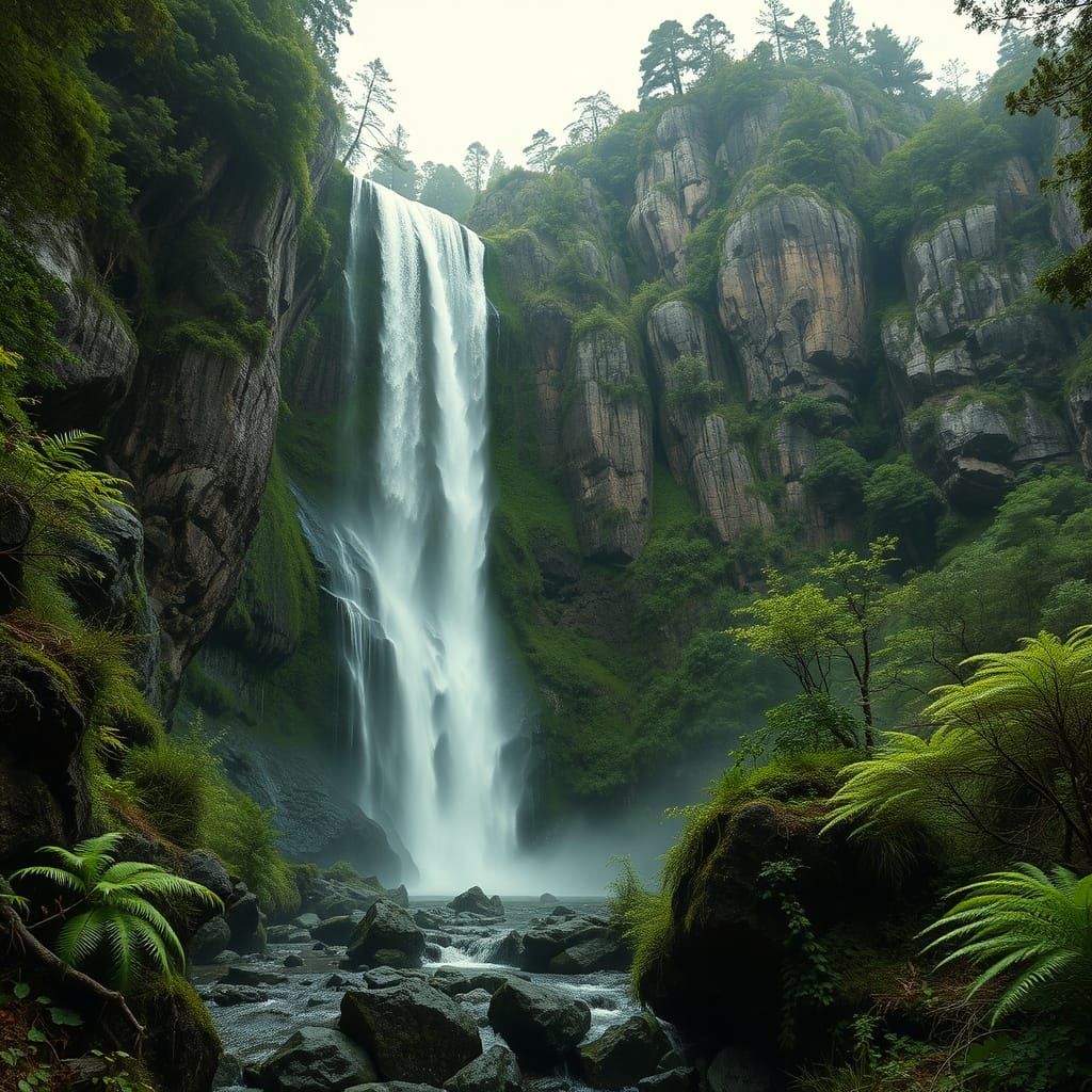 Tasmanian Wilderness in Degas-Inspired Realism