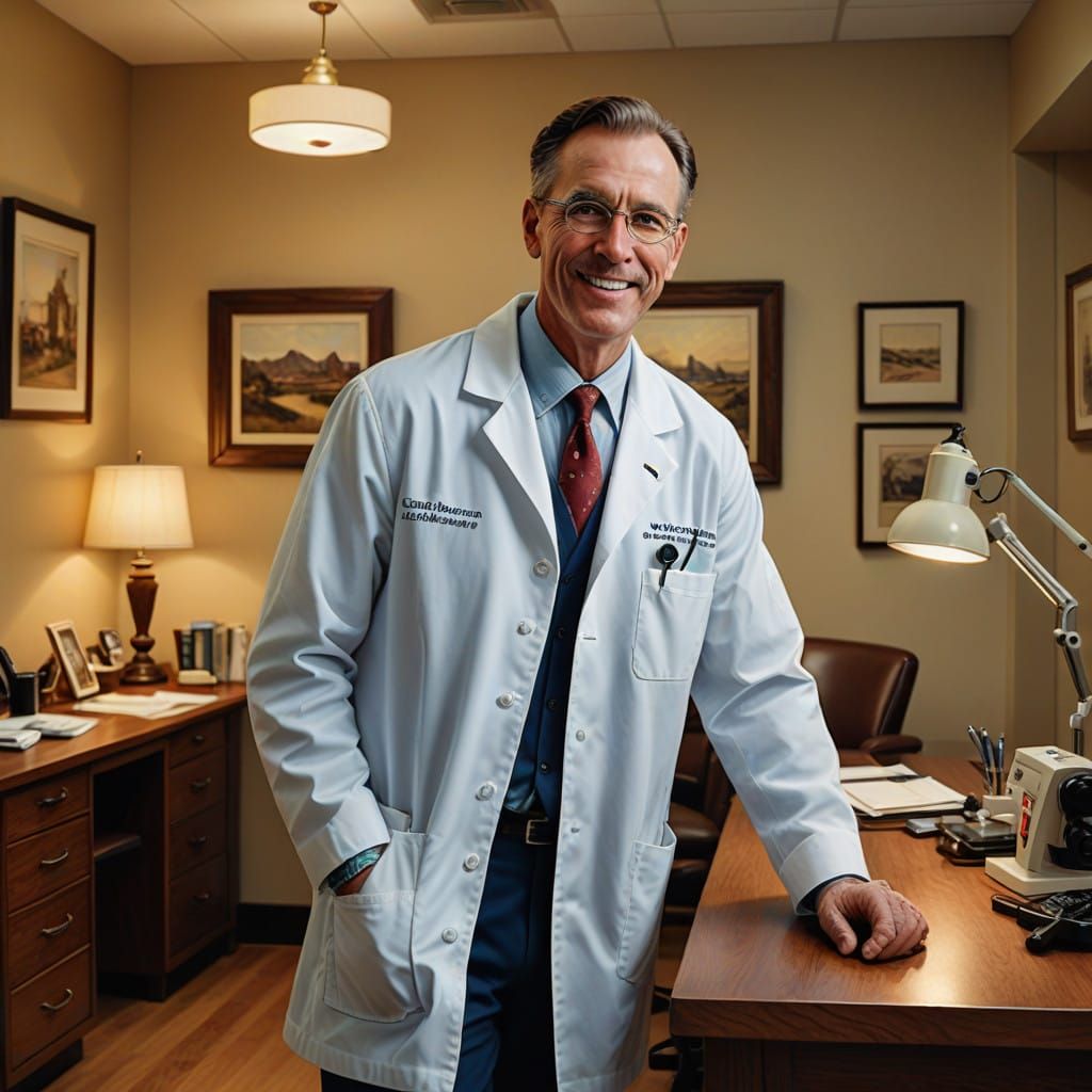 American Dentist in Modern Office