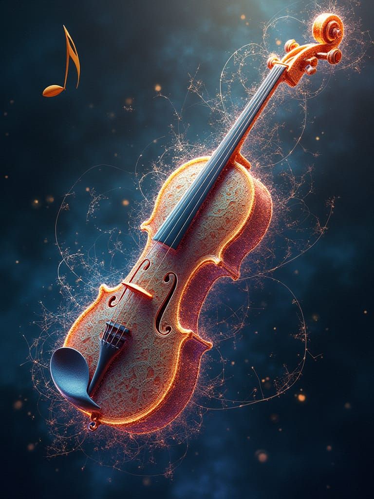 Mythic Violin in a Realm of Melted Geometry