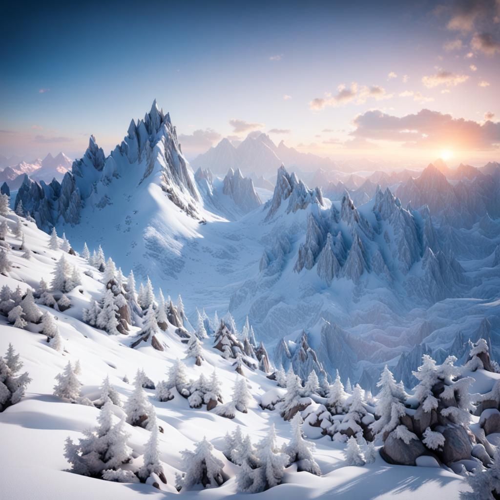 Winter mountain landscape