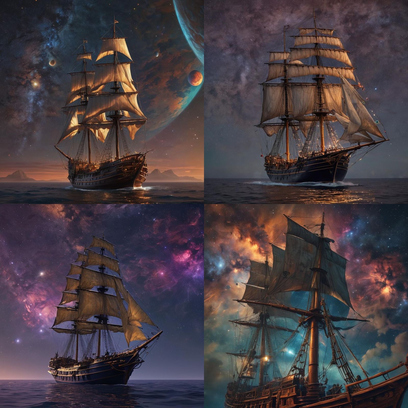 Spelljammer: Classical Sailing Ship in Deep Space