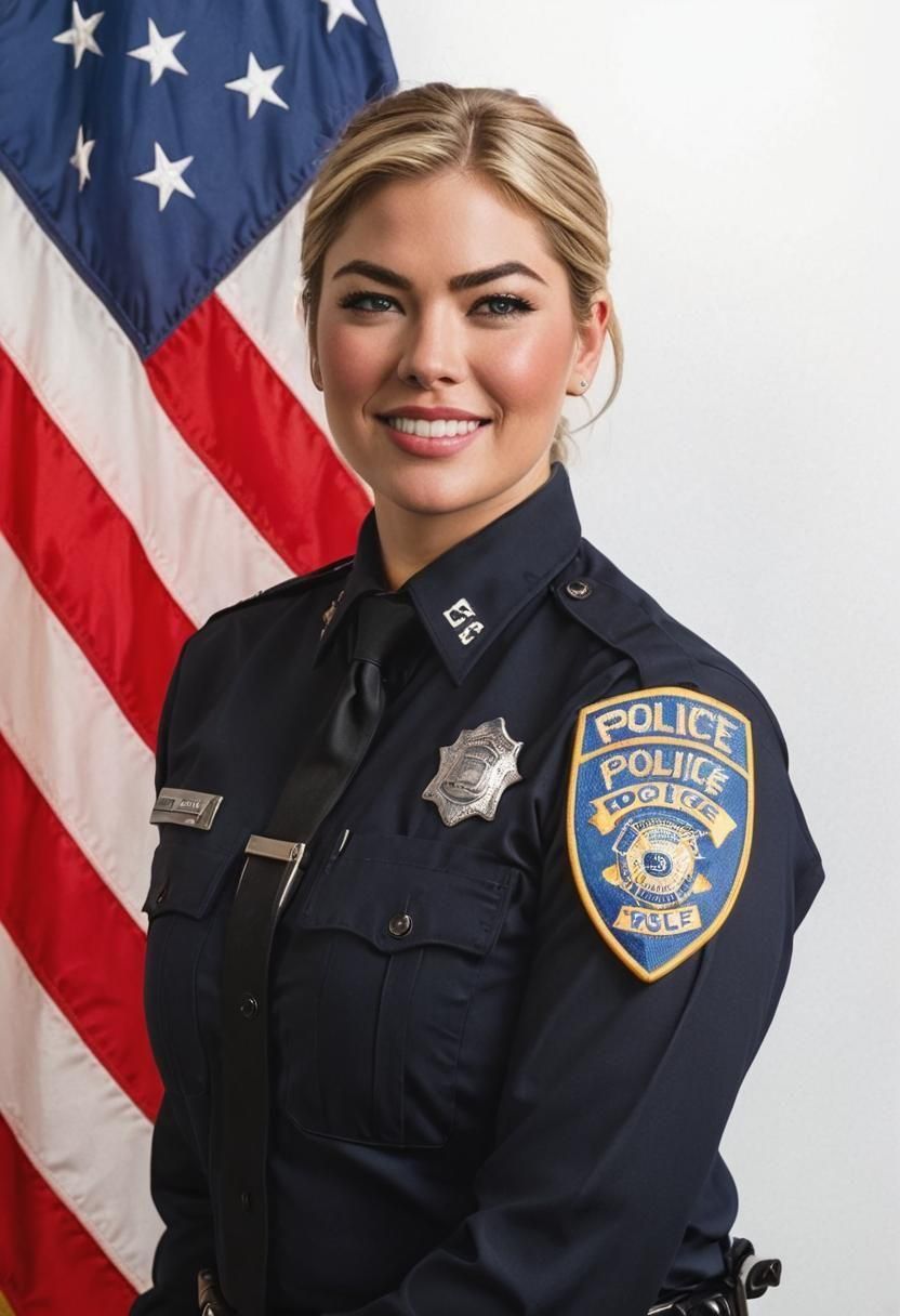Smiling Police Officer in San Leandro Uniform