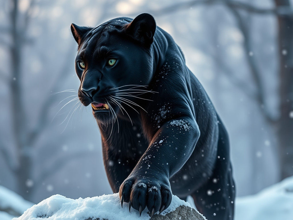 Black Panther in Early Morning Light