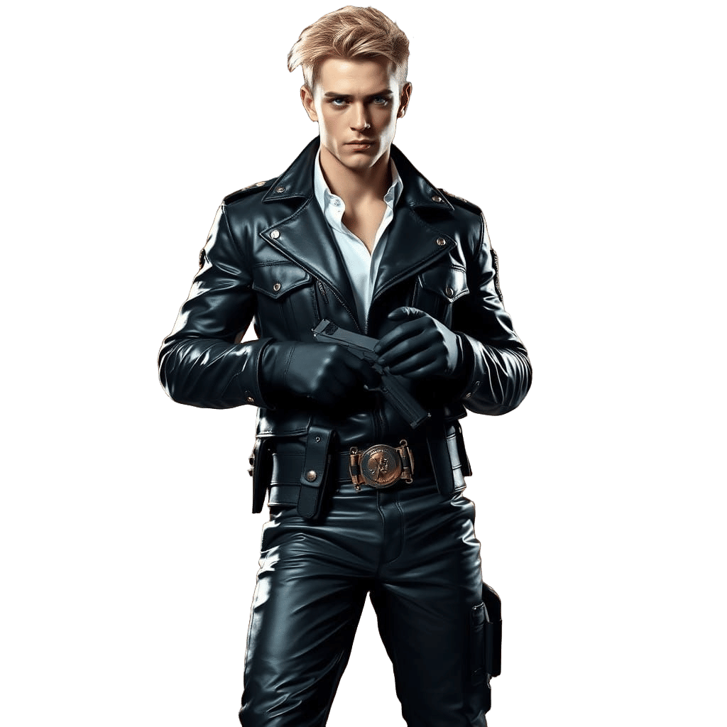 Chiseled European Law Enforcement Officer in Hyperrealistic ...