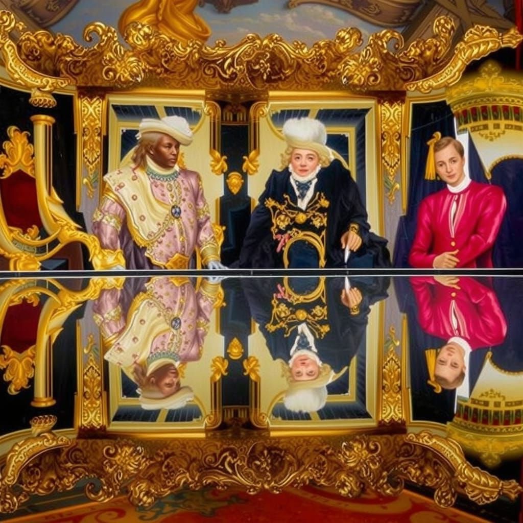 rococco baroque image rich black men and women