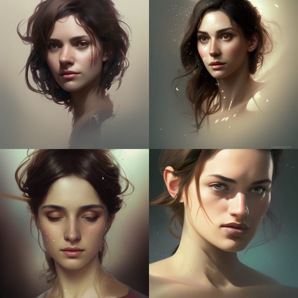 Kate Sharma Bridgerton Portrait in Art Nouveau Style