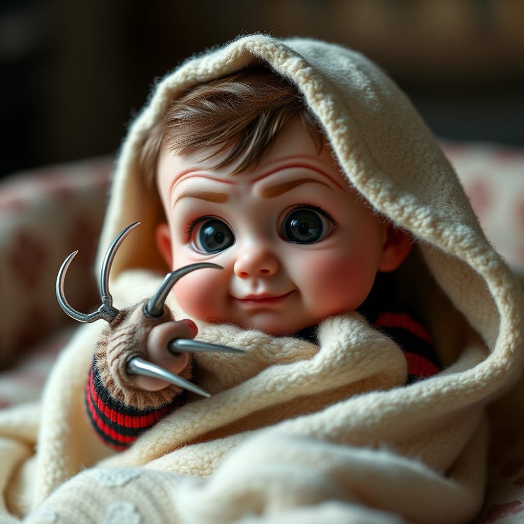 Chibi Freddy Krueger Baby with Claw