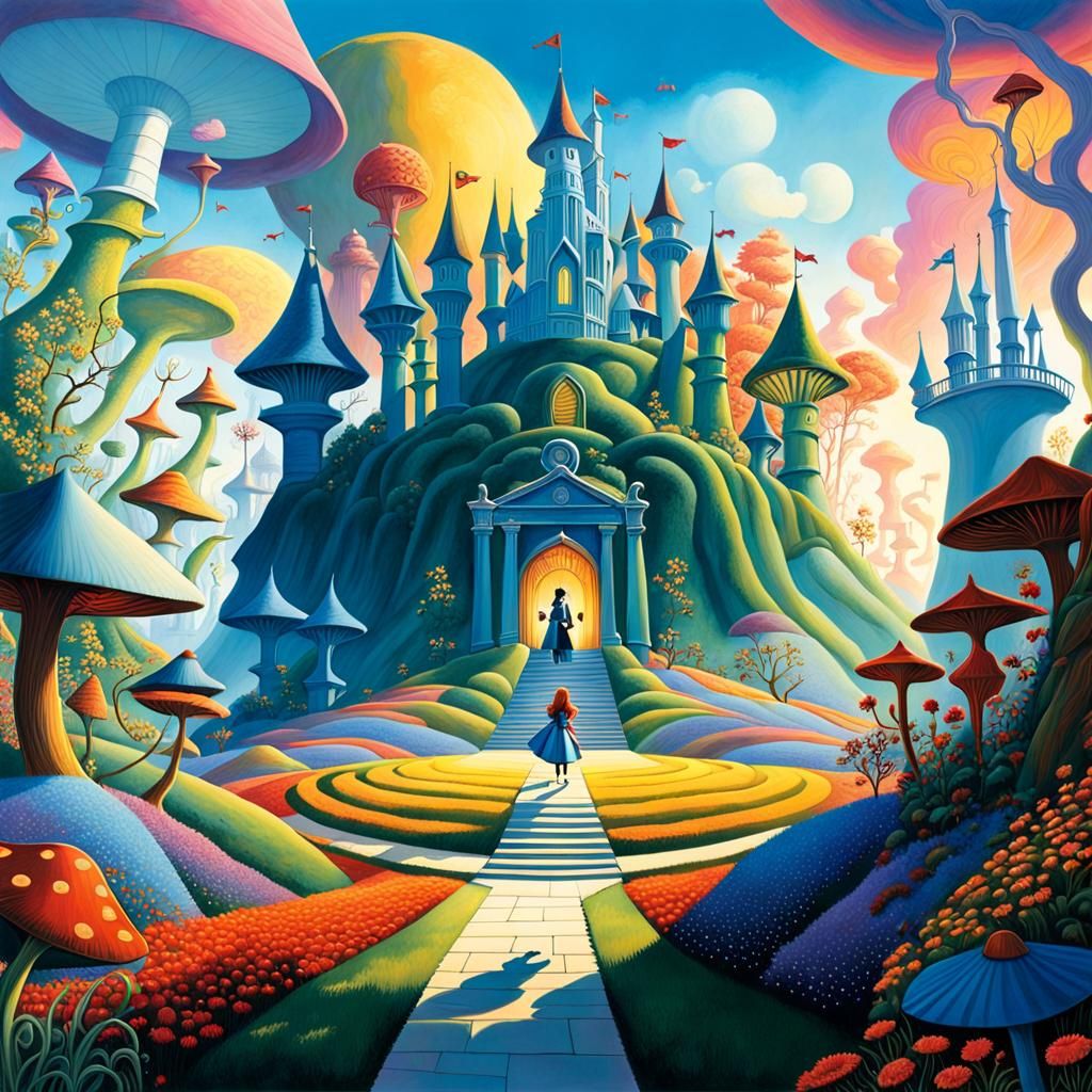 Heavenly Garden Labyrinth: A Hyperdetailed Fantasy Artscape