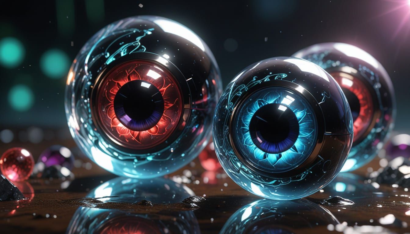 Anime-Inspired Crystal Eyeballs in Macro