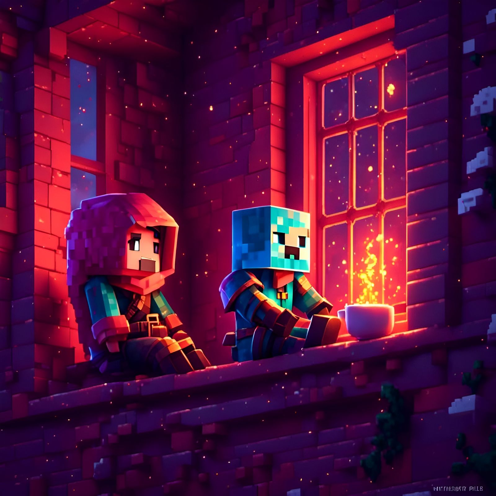 Minecraft Warden Relaxing in Teacup