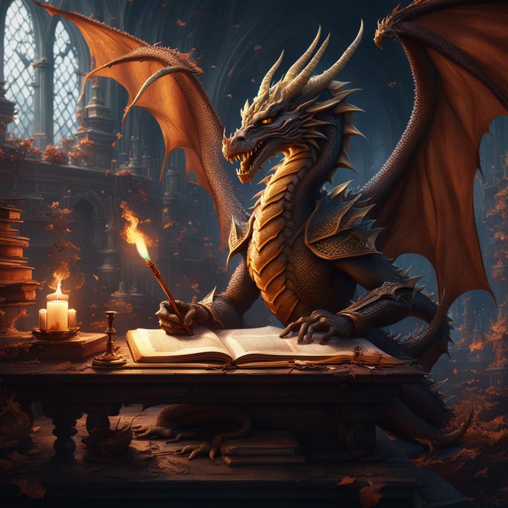 Dragon Writes Essay: Detailed Matte Painting