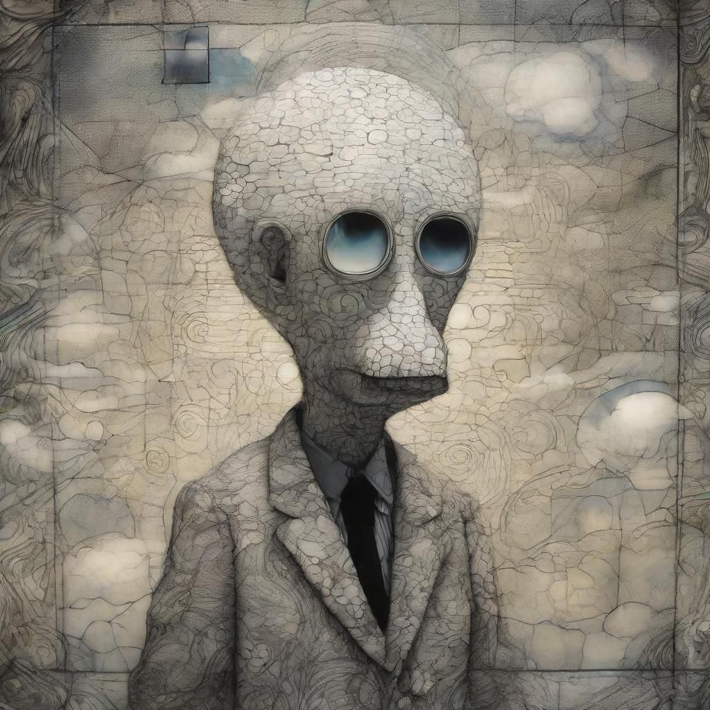 Surreal Cloud Man in Dreamlike Futurism