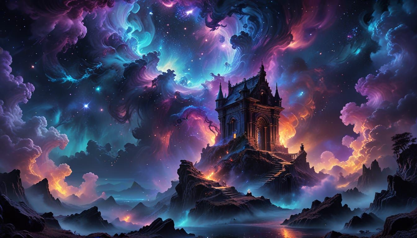 Surreal Nebula Portal in Cosmic Dreamscape